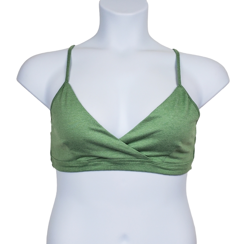 WellBeing + BeingWell Green Willow Sports Bra Size L